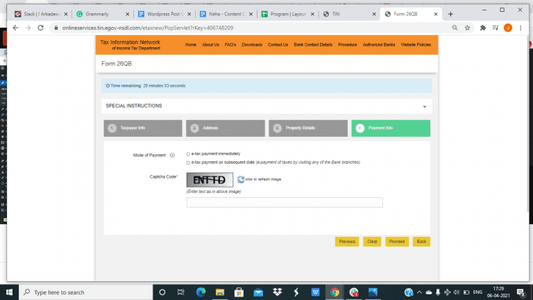 steps to pay tds 26qb