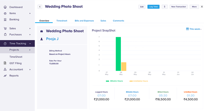 Digital Books - Timesheet - TaxaJ