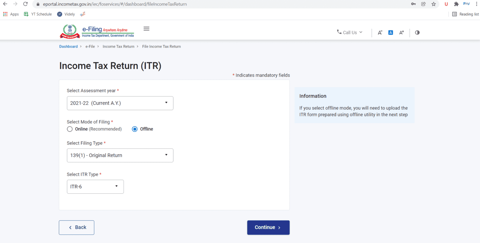 steps to upload itr