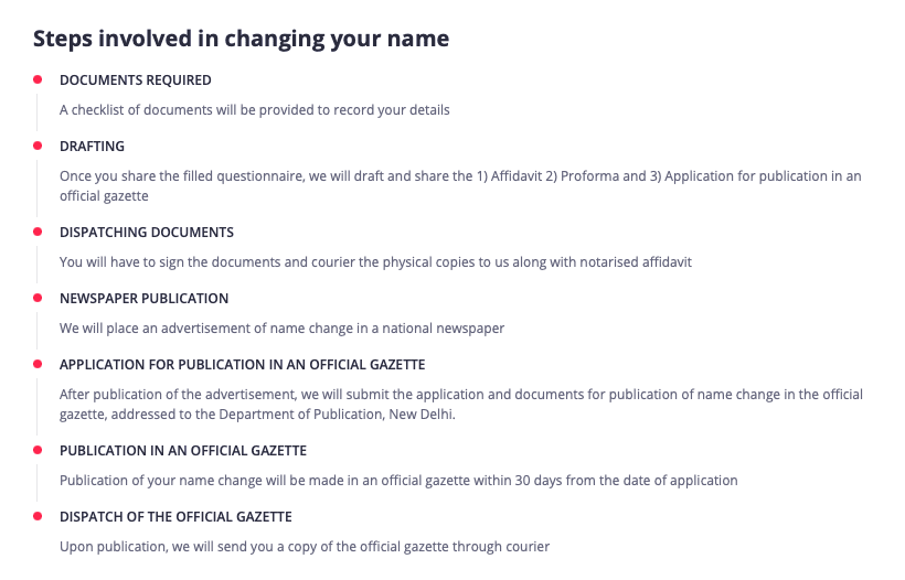 Name Change Steps