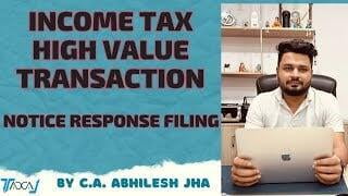 income tax high value transaction