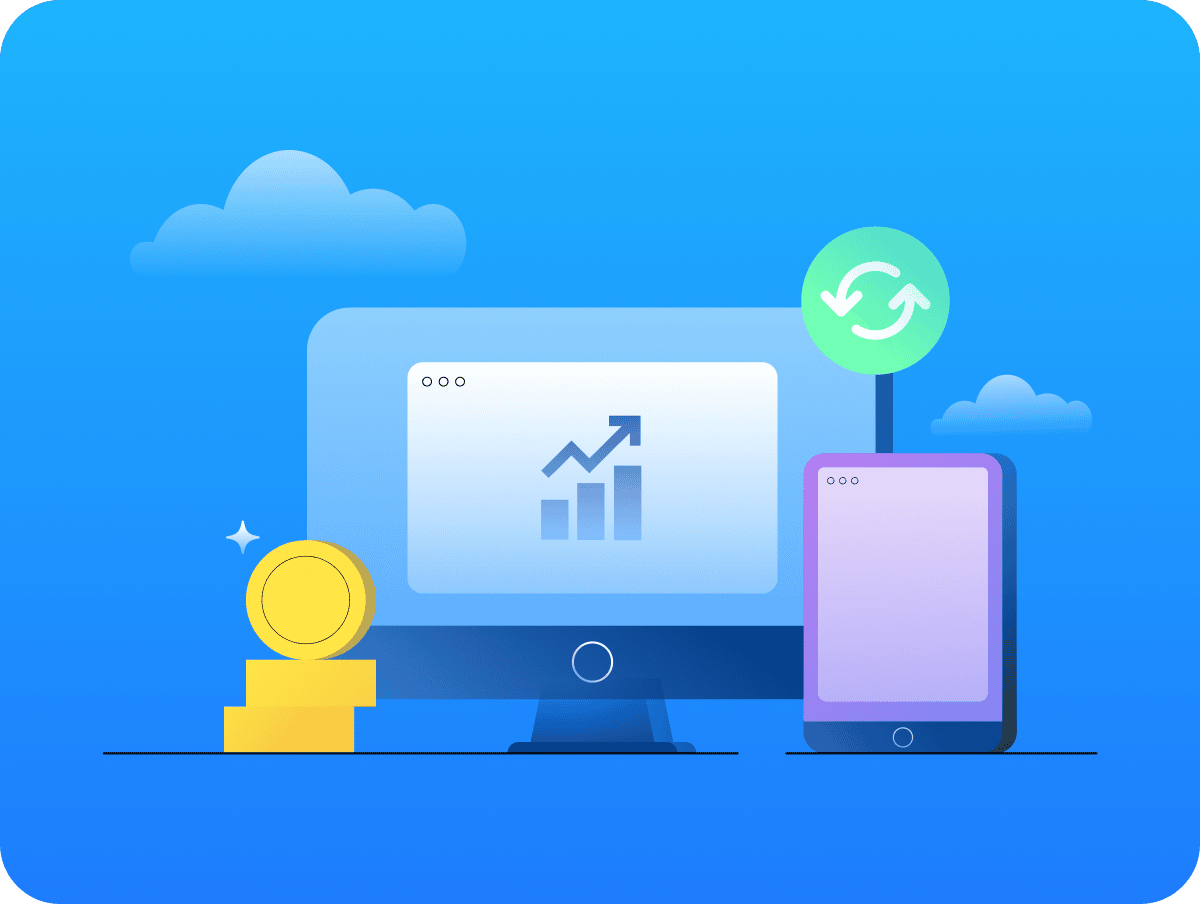 Manager assisting client on portal