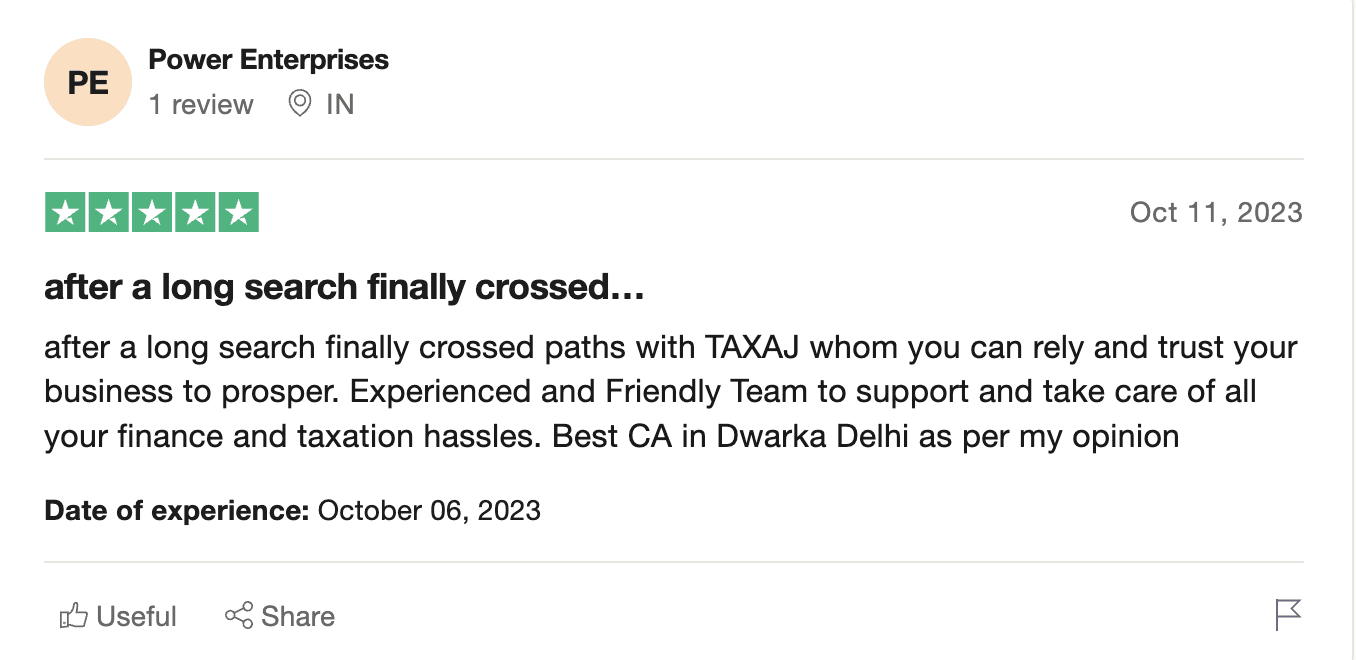 TAXAJ Trust Pilot Reviews