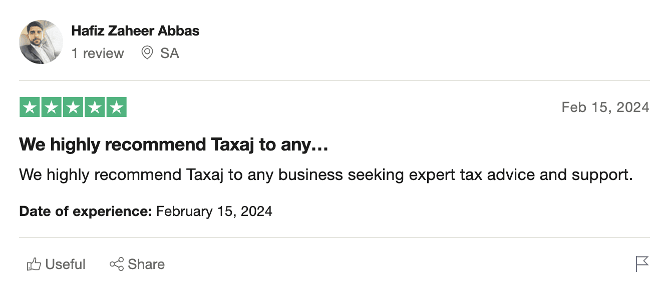 TAXAJ Trust Pilot Reviews