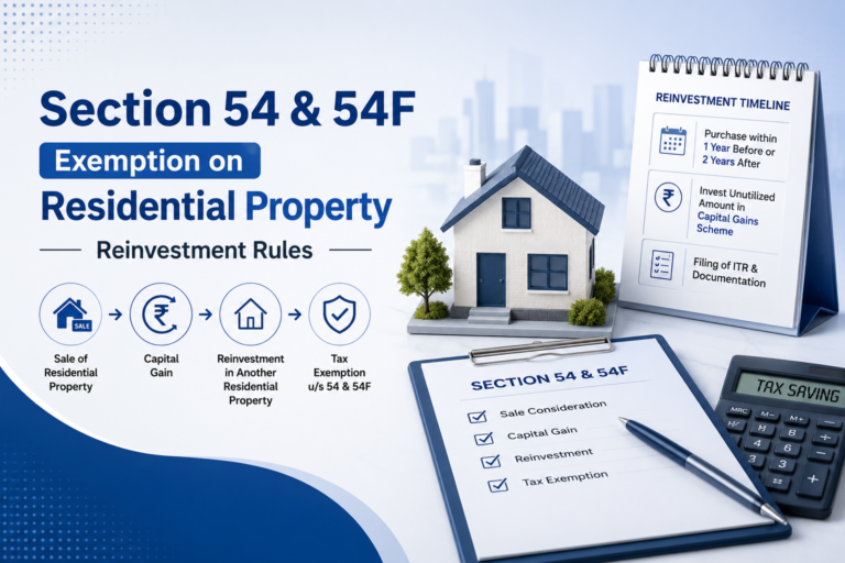 Section 54 & 54F Exemption on Residential Property — Reinvestment Rules