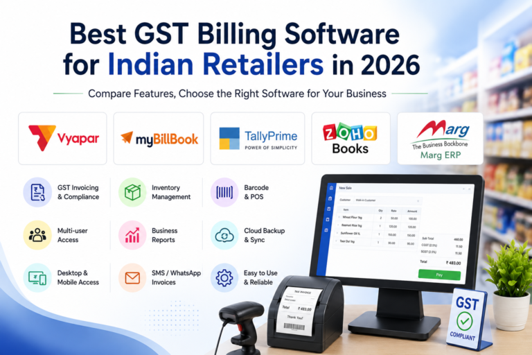 Best GST Billing Software for Indian Retailers 2026 — Features and Price Compared
