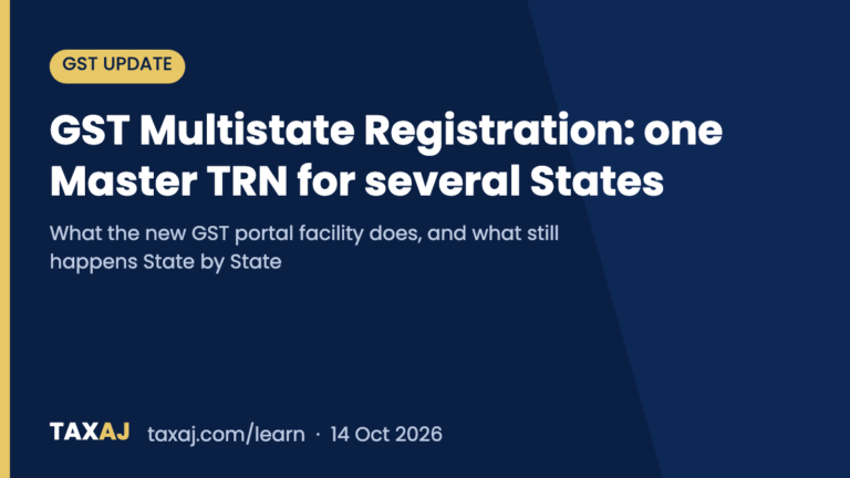 GST Multistate Registration — one Master TRN for several States